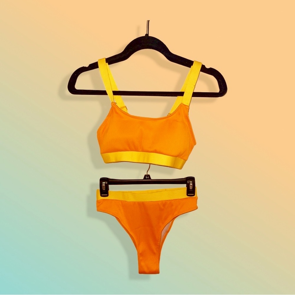 Orange/Yellow High - Waist Bikini
